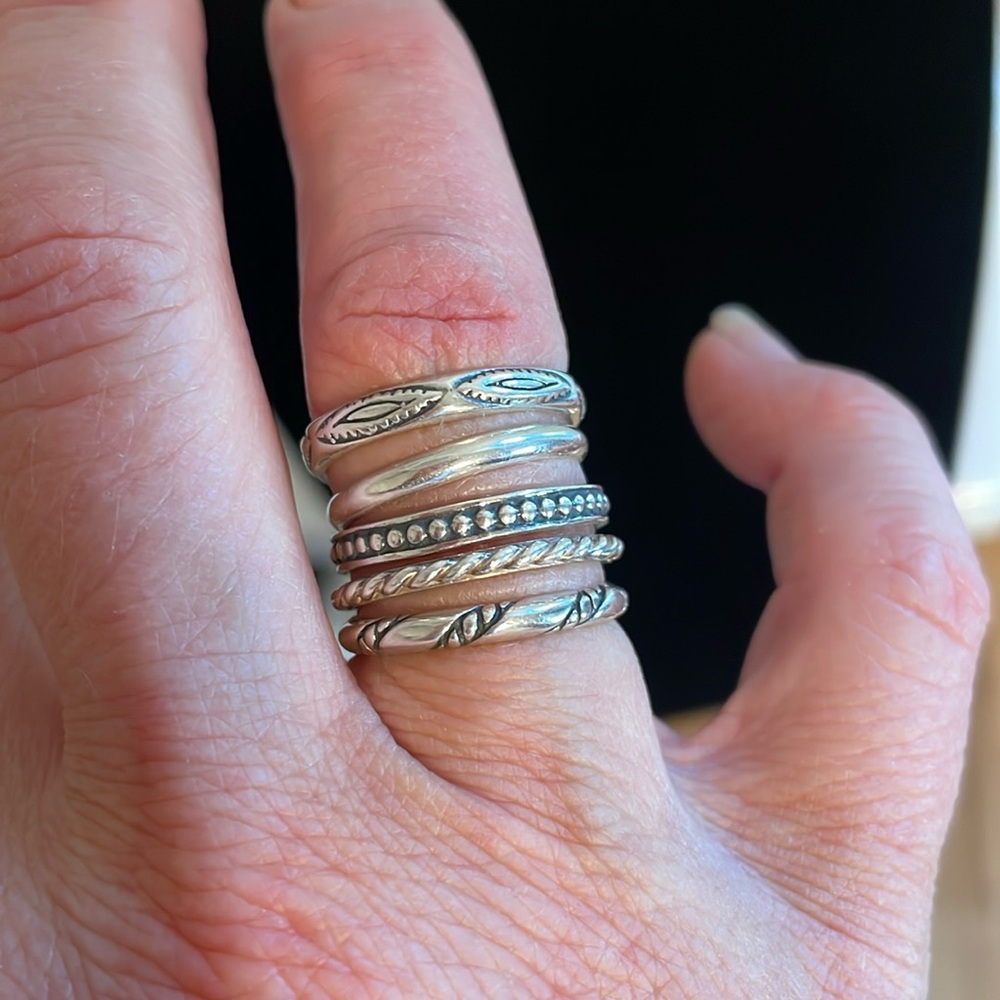 Silpada 5 ring set .925 silver
